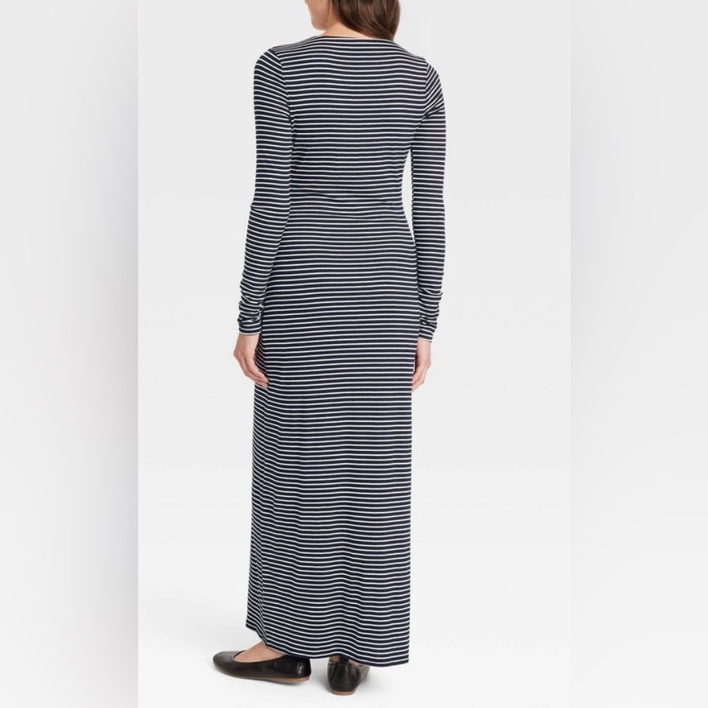 Universal Thread striped Dark Navy Knit Maxi Dress - Picture 2 of 6